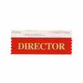 Director Red Award Ribbon w/ Gold Foil Print (4"x1 5/8")